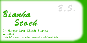 bianka stoch business card